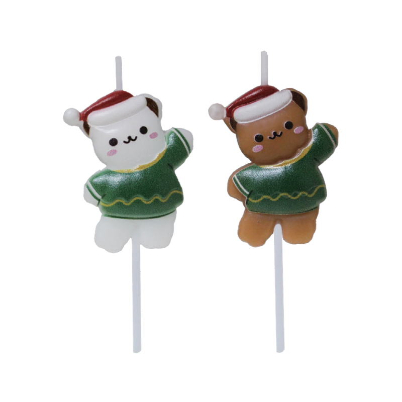 크리스마스 곰 양초